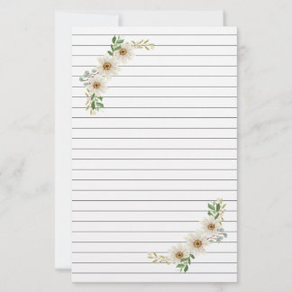 Papelaria Papel de Carta Lined da Daisy