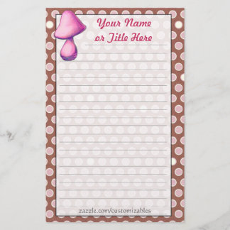 Papelaria Papel de Carta Magenta para Cogumelos