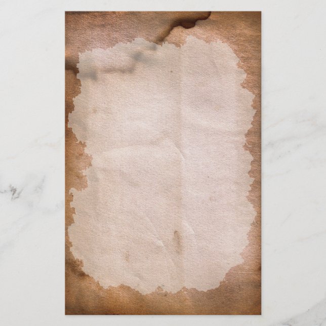 Papelaria Papel de carta manchado de água escura (Frente)