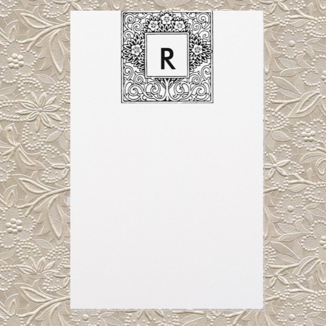 Papelaria Papel de carta monograma (Criador carregado)