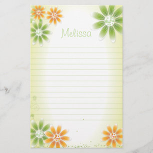 Papelaria Papel de Carta para Flores Tropicais de 5,5" x 8,5
