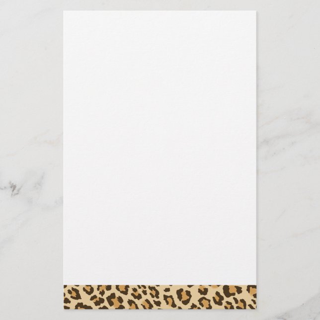 Papelaria Papel de carta para impressão Leopard (Frente)