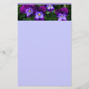 Papelaria Papel de Carta para Violetas de Arte Flor