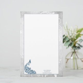 Papelaria Papel de Carta Pavão Azul