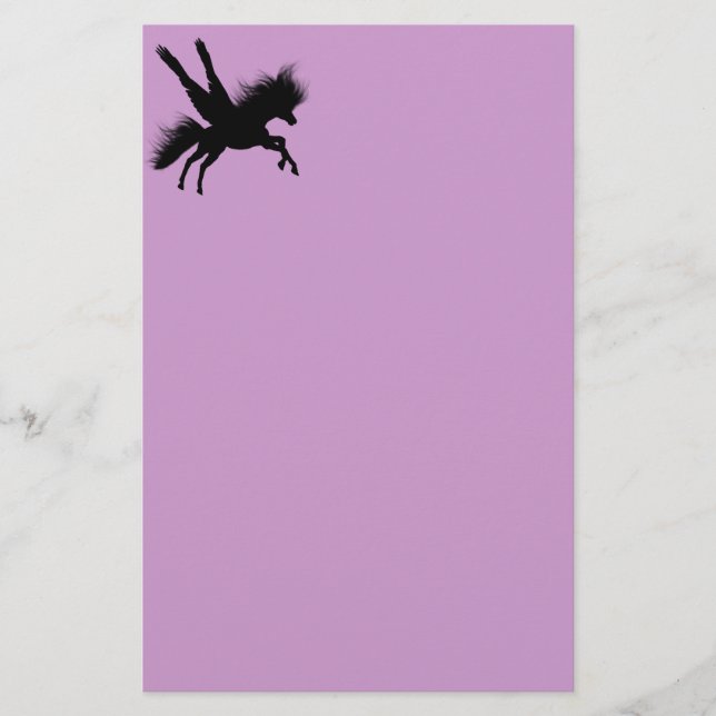 Papelaria Papel de carta Pegasus Silhouette (Frente)