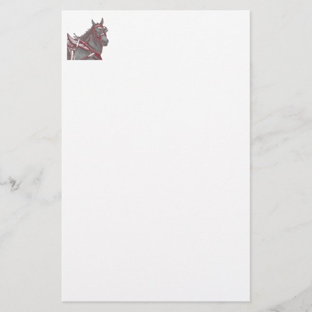 Papelaria Papel de Carta Percheron (Frente)