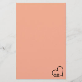 Papelaria Papel de Carta Personalizada do Coração