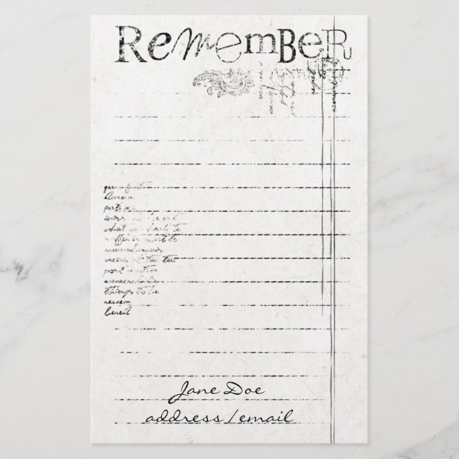 Papelaria Papel de carta Personalizado (Frente)