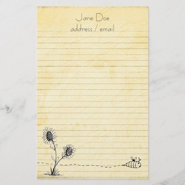 Papelaria Papel de carta Personalizado (Frente)