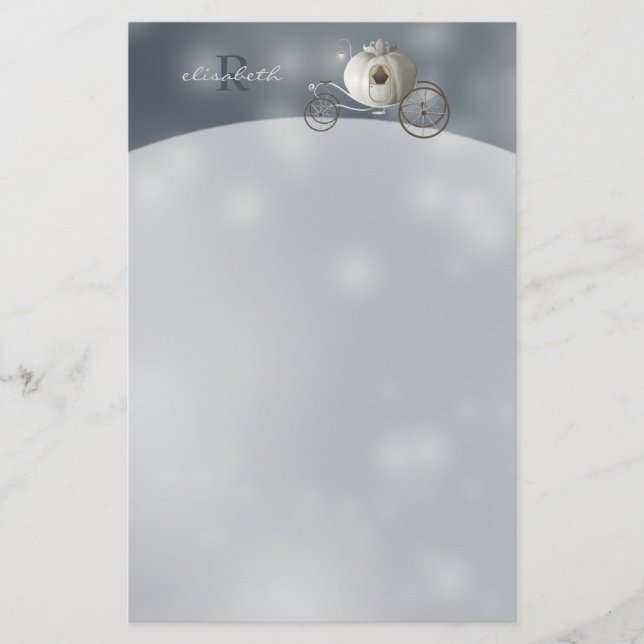 Papelaria Papel de carta personalizado Cinderella Pumpkin (Frente)