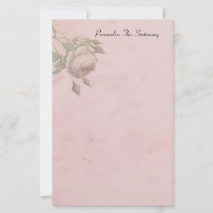 Papelaria Papel de Carta Personalizado Cor-de-Rosa Rosa do V
