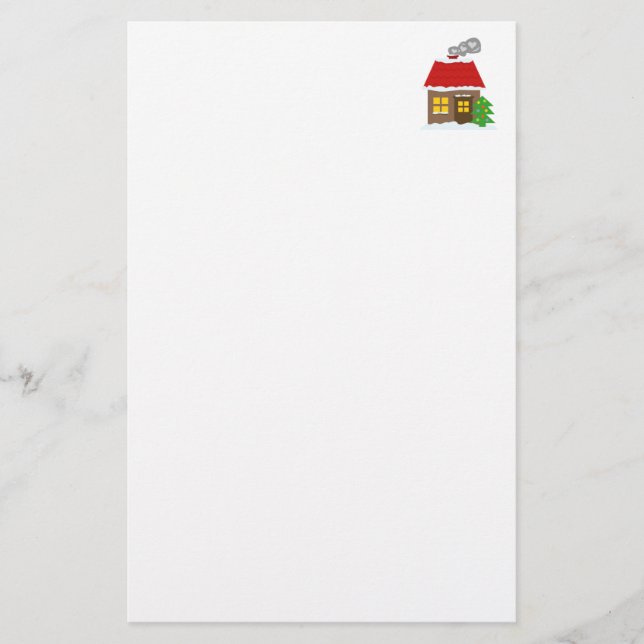 Papelaria Papel de carta personalizado da casa do país das m (Frente)