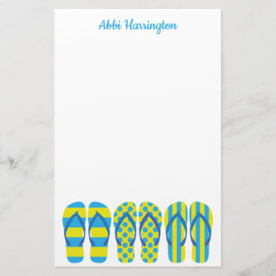 Papelaria Papel de Carta Personalizado de Chinelos Amarelos 