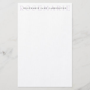 Papelaria Papel de Carta Personalizado de Lavanda Elegante M