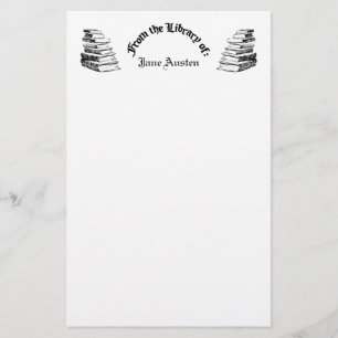 Papelaria Papel de Carta Personalizado de Livros Vintage