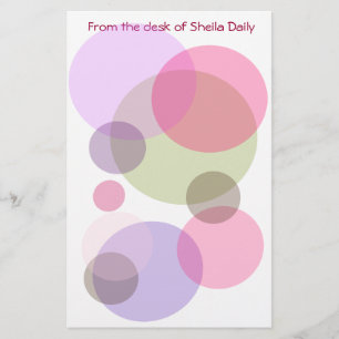 Papelaria Papel de carta Personalizado de Pinks de Bolhas