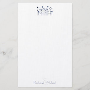 Papelaria Papel de Carta Personalizado de Ponto Floral Simpl