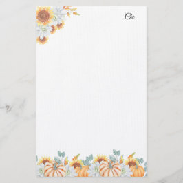 Papelaria Papel de Carta Personalizado Escrevendo Floral
