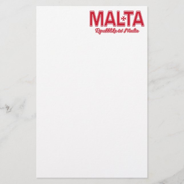 Papelaria Papel de carta personalizado MALTA (Frente)