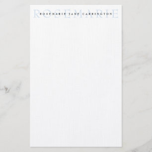 Papelaria Papel de Carta Personalizado para Bebê Azul Modern