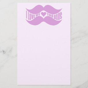Papelaria Papel de carta personalizado Pink Mustaches