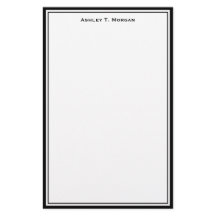 Papel de Carta Personalizado Preto Simplicitamente