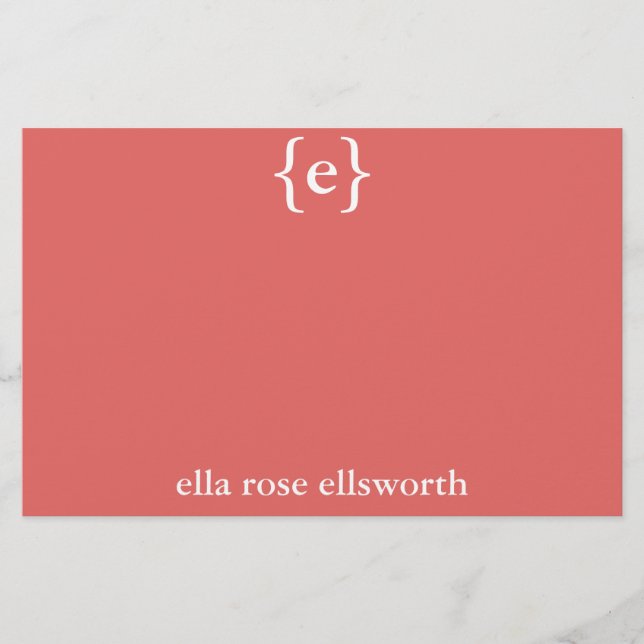 Papelaria Papel de carta Personalizado Simples (Frente)