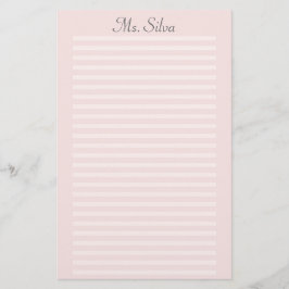 Papelaria Papel de Carta Personalizado Simples Pinstripe por