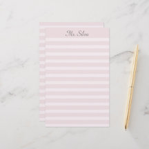 Papel de carta personalizado simples: Rosa empoeir
