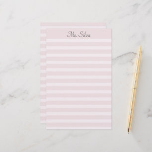 Papelaria Papel de carta personalizado simples: Rosa empoeir