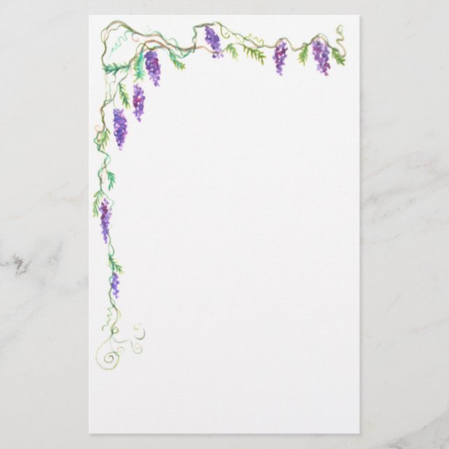 Papelaria Papel de carta PMACarlson Wisteria (Frente)