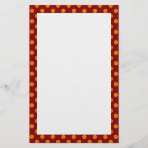Papelaria Papel de Carta Polka Laranja