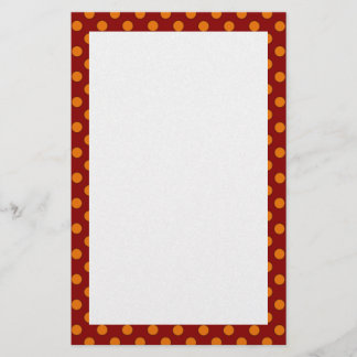 Papelaria Papel de Carta Polka Laranja