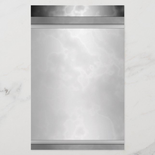 Papelaria Papel de carta preto marmoreado 5,5" x 8,5" (Frente)