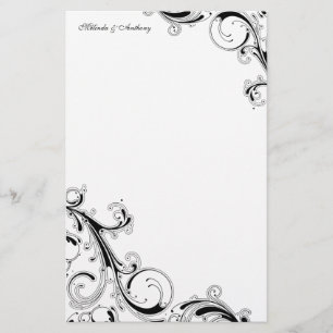 Papelaria Papel de Carta Preto para Impressão 5.5 x 8.5