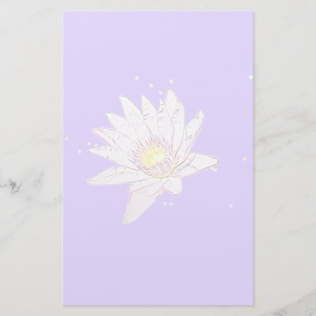 Papelaria papel de carta Rainbow Etching Lotus (Frente)