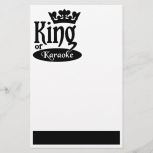 Papelaria Papel de carta Rei de Karaoke, personalizar