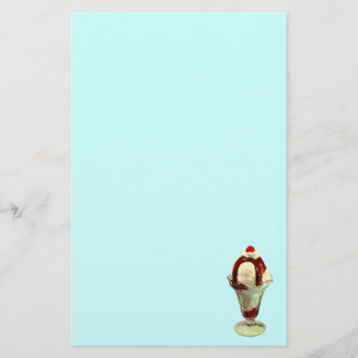 Papelaria Papel de Carta Retro do Hot Fudge Sundae