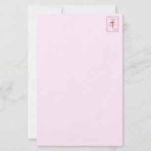 Papelaria Papel de Carta Rosa feliz dia de os namorados