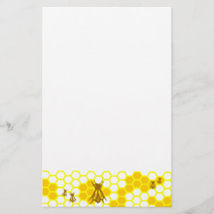 Papelaria Papel de Carta Sem Guarda de Mel Amarelo