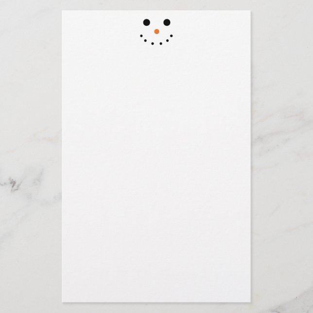 Papelaria Papel de Carta Snowman (Frente)
