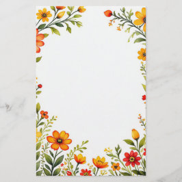 Papelaria Papel de carta Sunny Blooms
