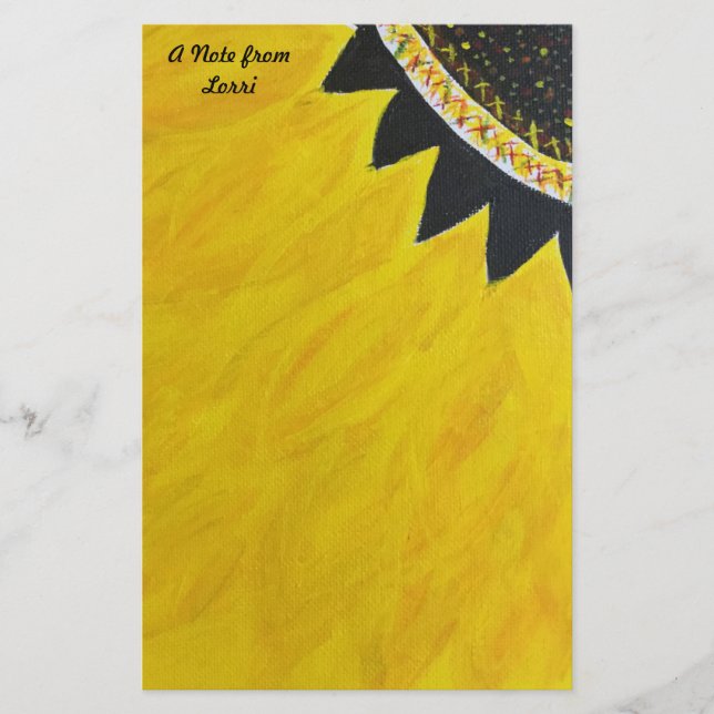 Papelaria Papel de carta Sunny Sunflower (Frente)