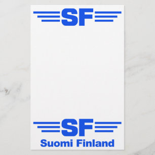 Papelaria Papel de carta Suomi Finlândia, personalizável