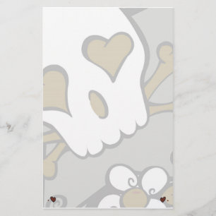 Papelaria Papel de carta urbano do crânio