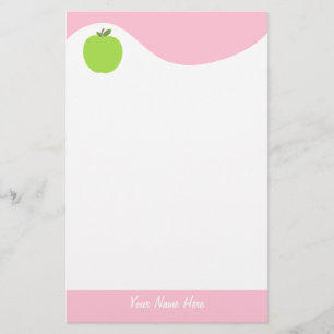 Papelaria Papel de Carta Verde Apple De Cor Rosa