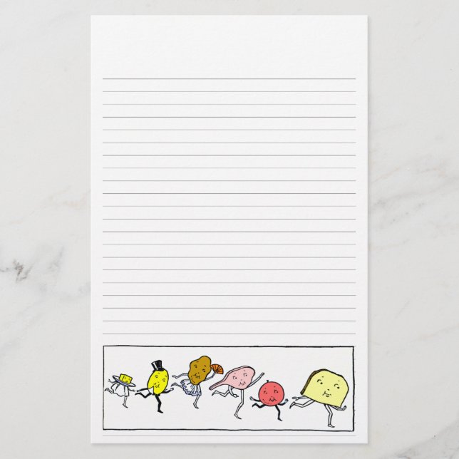 Papelaria Papel de Carta Vinculado à Cozinha do Comida Vinta (Frente)