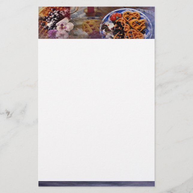 Papelaria Papel de Carta Waffles (Frente)