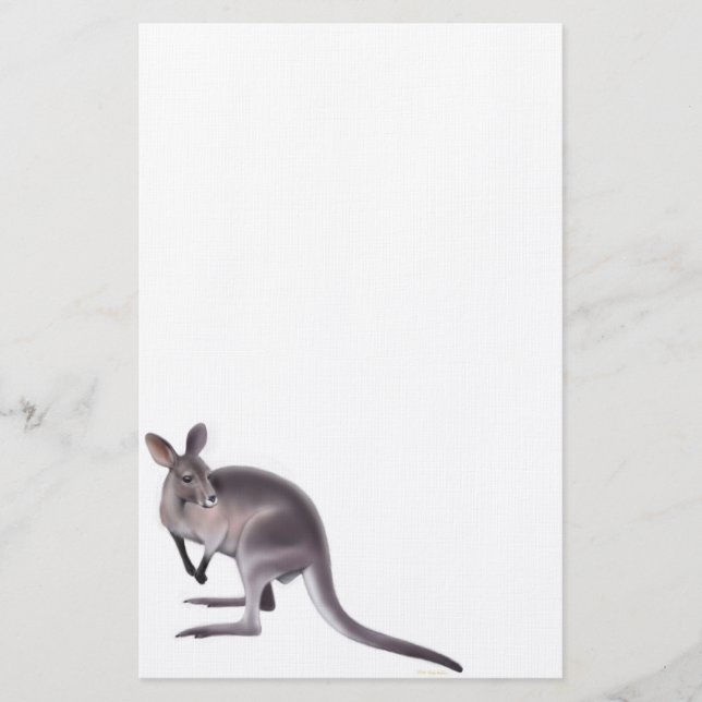 Papelaria Papel de Carta Wallaby australiano (Frente)