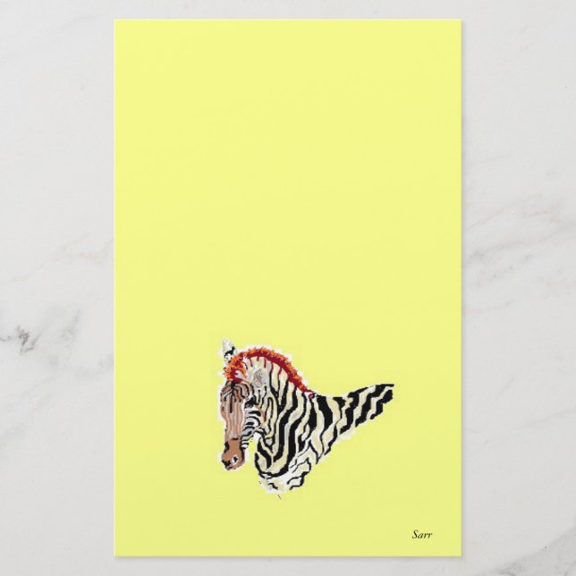 Papelaria Papel de carta/Zebra (Frente)